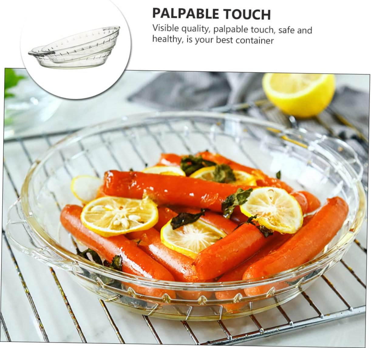 2pcs Glass Baking Dish Casserole Cookware Oven Safe Microwave Plate Dinnerware Gratin Dishes Food Serving Housewarming