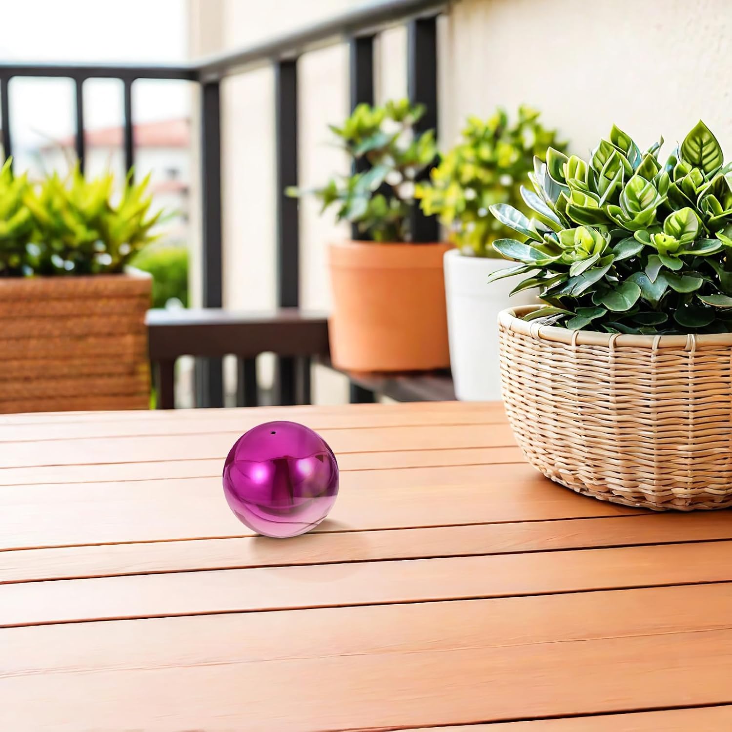 ibasenice 4.72 Inch Mirror Reflective Gazing Ball Stainless Steel Sphere Garden Decor Outdoor Patio Lawn Reflection Globe