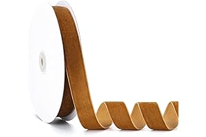Velvet Ribbon Brown, 1 Inch x 20 Yards - Perfect for Christmas...