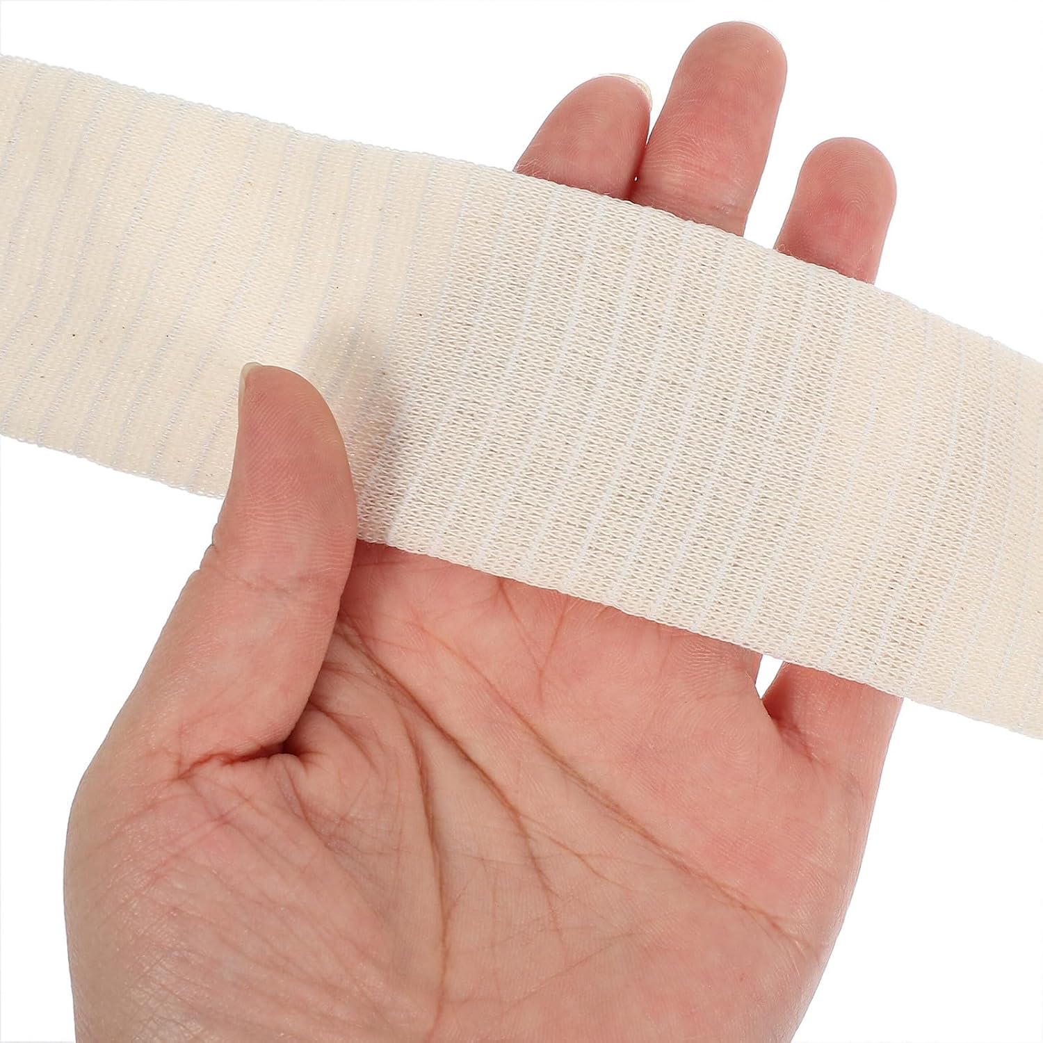Lightweight Cotton Tubular Stockinette Bandage Sleeve for Arm and Leg Support, Thin Elastic Bandage Wrap Designed to Wear Under Other Dressings, Beige Tubing