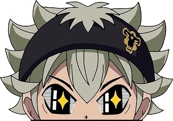 2 - Pack Asta Cute Vinyl Decal Sticker JDM Anime Peeker Chibi #2