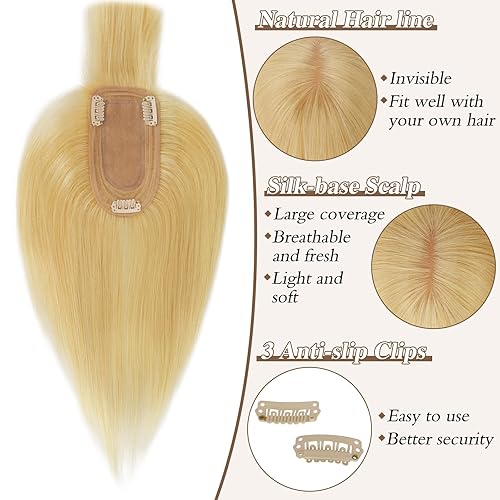 Miniatura 5 de Extensiones de cabello humano para mujer, extensiones de cabello corto para cabello fino, base de seda, 100% cabello humano real, 10-14 pulgadas,