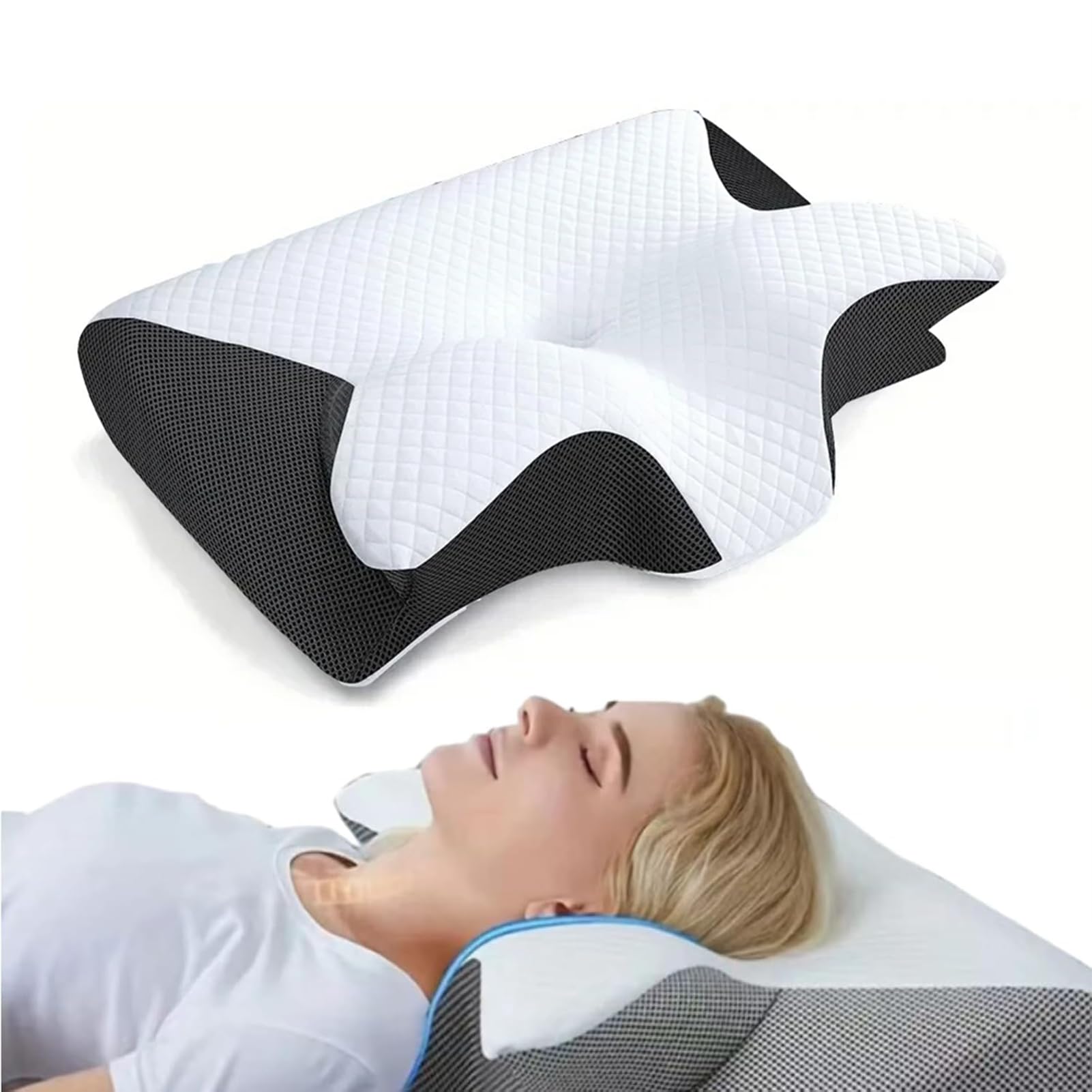 Oreiller anti-ronflement en mousse cervicale pour stopper les apnées du sommeil et bien dormir