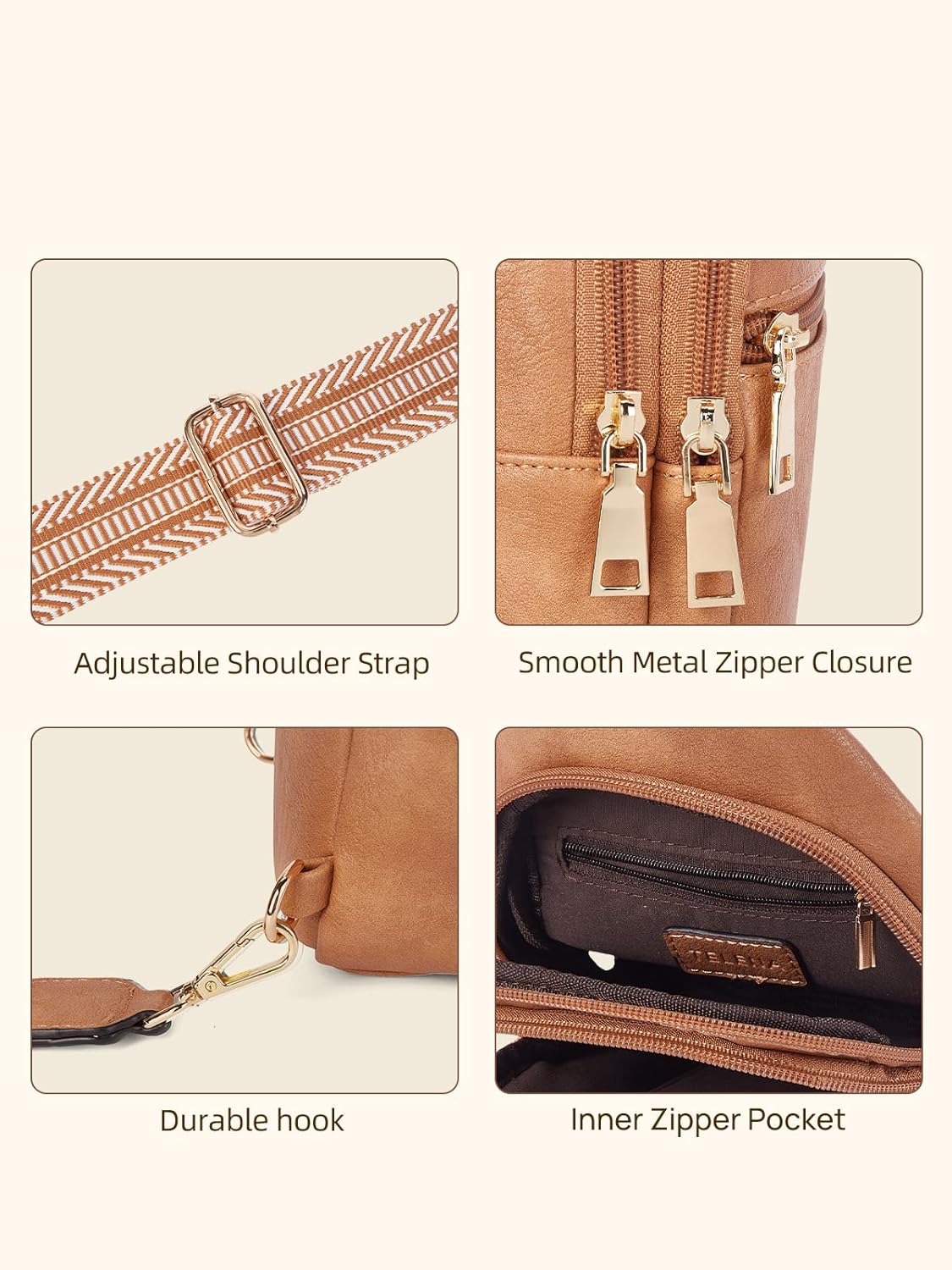 Telena Crossbody Bags for Women Sling Cross Body Bag with Adjustable Shoulder Strap - Image 5