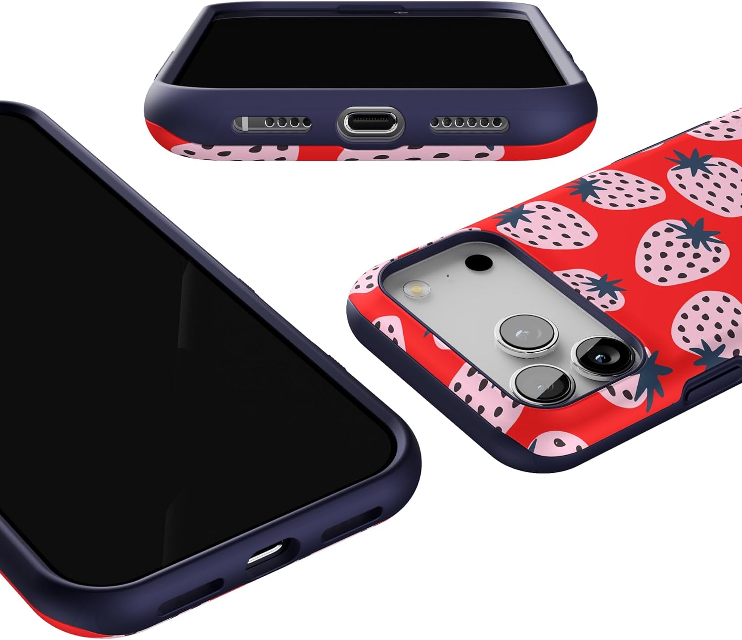 Casely iPhone 17 Pro Max Case | I'd Pick You | Red Strawberry | Bold Protective Design | Compatible with MagSafe