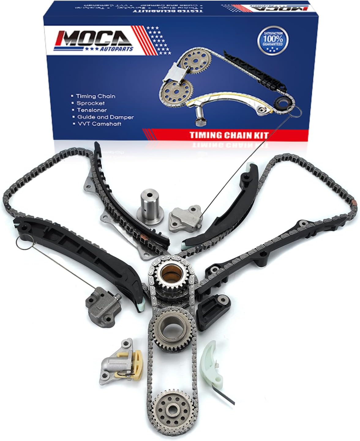 MOCA Timing Chain Kit Compatible with 14-20 for Ram ProMaster 1500 V6 3.6L, 12-17 for Jeep Wrangler V6 3.6L, 11-22 for Chrysler 300 V6 3.6, 11-19 for Dodge Journey V6 3.6L