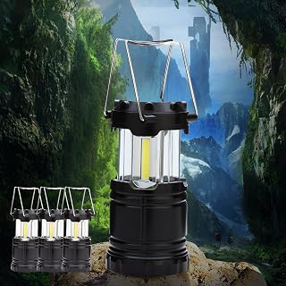 3Pack LED Camping Lantern, Portable Collapsible Hanging Light Essential for Home, Outdoor, Emergency Lamp Gear for Hurricane
