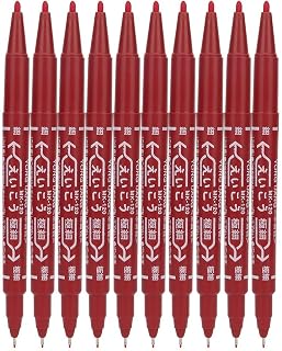 Joyzan Marking Pen, 10pcs Double End Marker Piercing Positioning Pen Tool Removable Marker Aesthetic Procedures Surgical Stencil Sites Bold Tip Scribe Art Men Women Teenage Adult Gifts Red