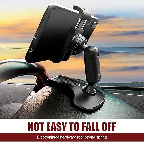 Miniatura 7 de Soporte para teléfono para tablero de automóvil, rotación de 360 grados, soporte para teléfono celular, visera solar multifuncional, soporte de