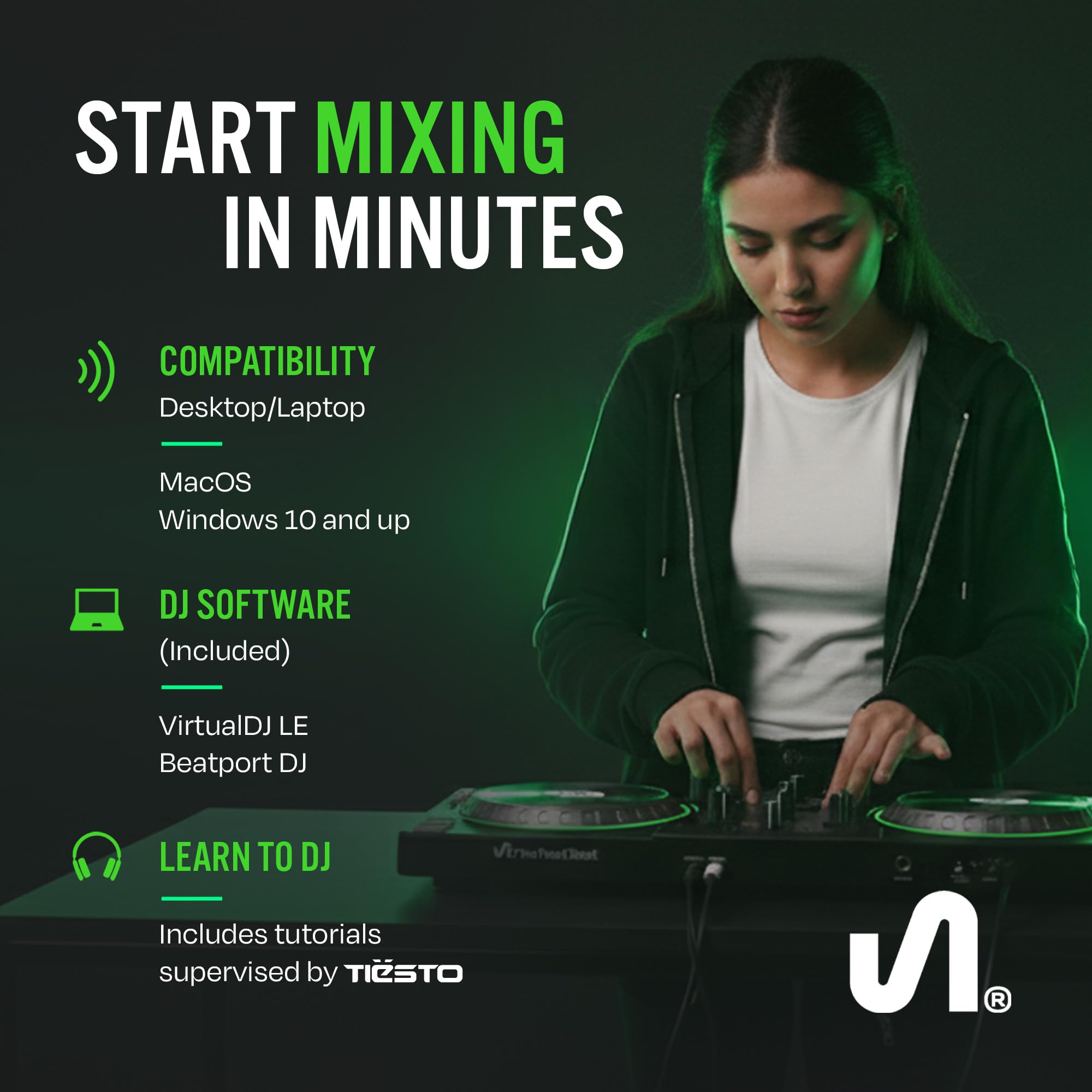 Amazon | Tiesto DJコントローラーによるネクストビート、SX1