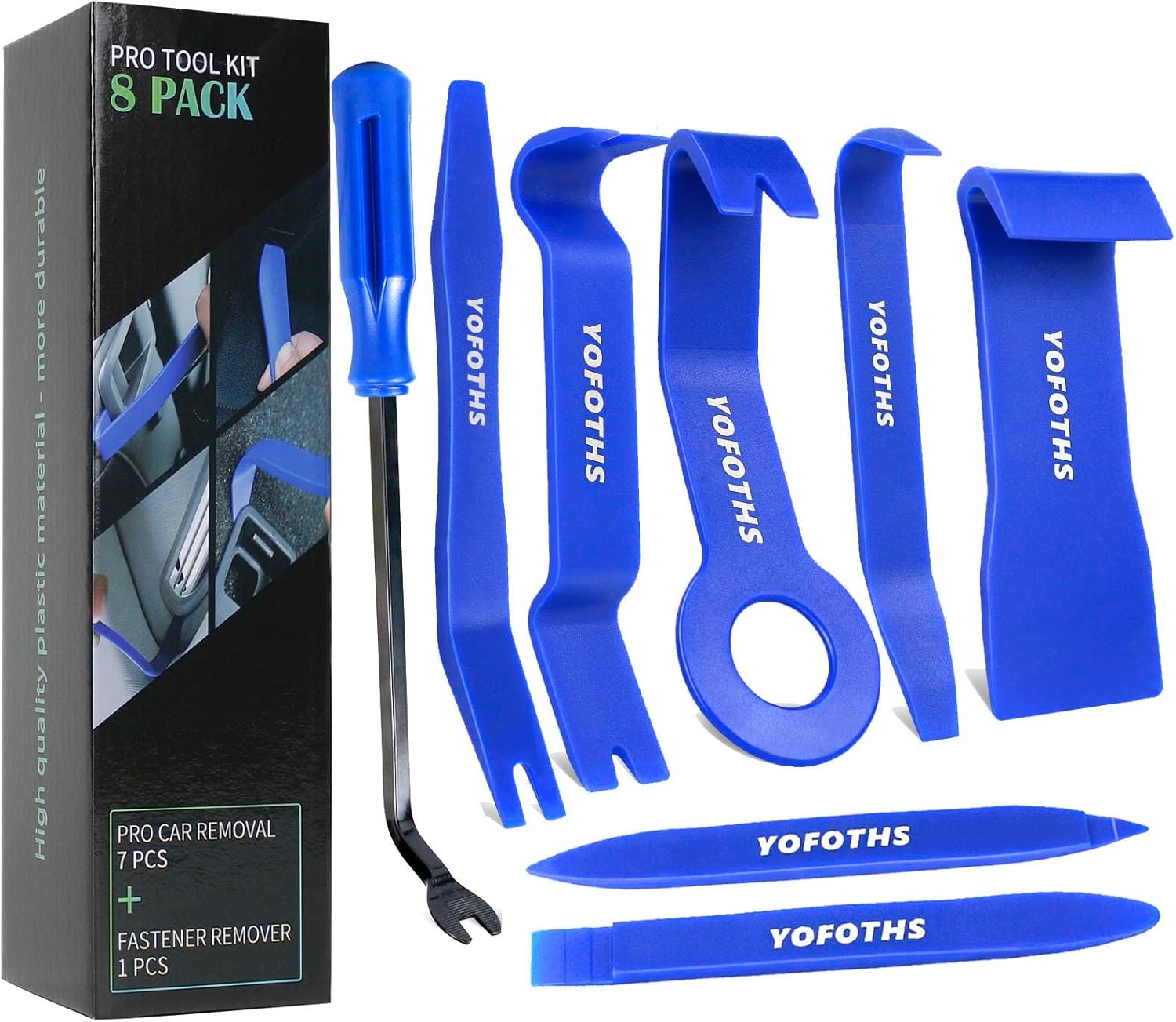 YOFOTHS 8PCS Auto Trim Removal Tool Kit NoScratch Pry Tool Set for Car Audio Radio