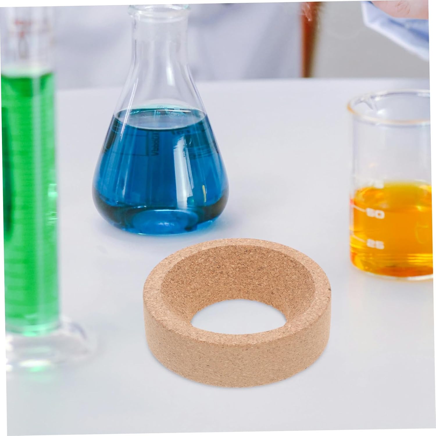 Cork Flask Holder Flask Support Cork Mat Ring Stand for Lab Home Workshop