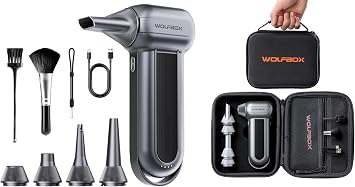WOLFBOX MF100 Compressed Air Duster and Hard Carrying Case