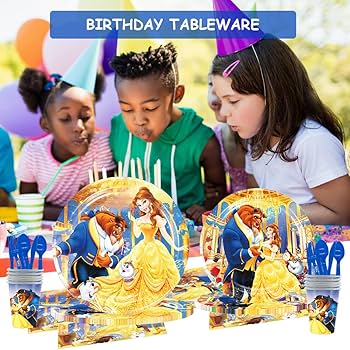 Princess Party Tableware Supplies, Includes Happy Birthday Backdrop Banner, Plate, Balloons, Napkins, Tablecloth, For Girls Princess Birthday Baby Shower Party Decorations Serve 20 Guests (Set C