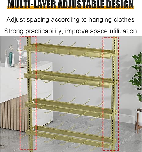 Miniatura 4 de Estantes al por menor accesorio de exhibición de tienda de ropa, estante organizador de accesorios de exposición de centro comercial con ganchos,