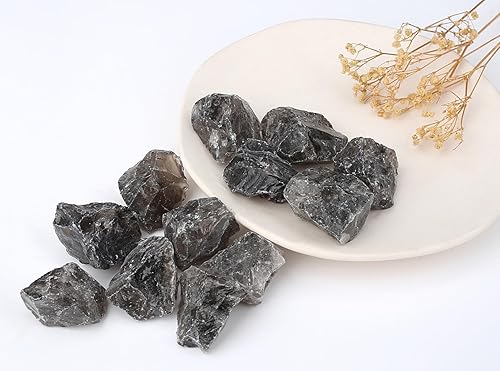 Miniatura 2 de MAIBAOTA Piedras de cristal de cuarzo ahumado, cristales crudos naturales de 1 pulgada, piedras preciosas ásperas para pulir, pulir, cortar, piedra