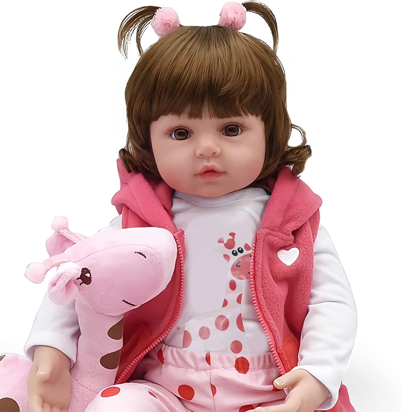 SYP Bambola Reborn Originale 55 cm in Silicone Morbido - Bambola Reborn Femmina Toddler 22 Pollici - Regalo di Natale, Giocattolo