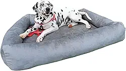 Cama Para Cachorro Grande 100x87 Cm - ESCOLHA A COR - 100% Lavável e Resistente - Pet Querido (CINZA)