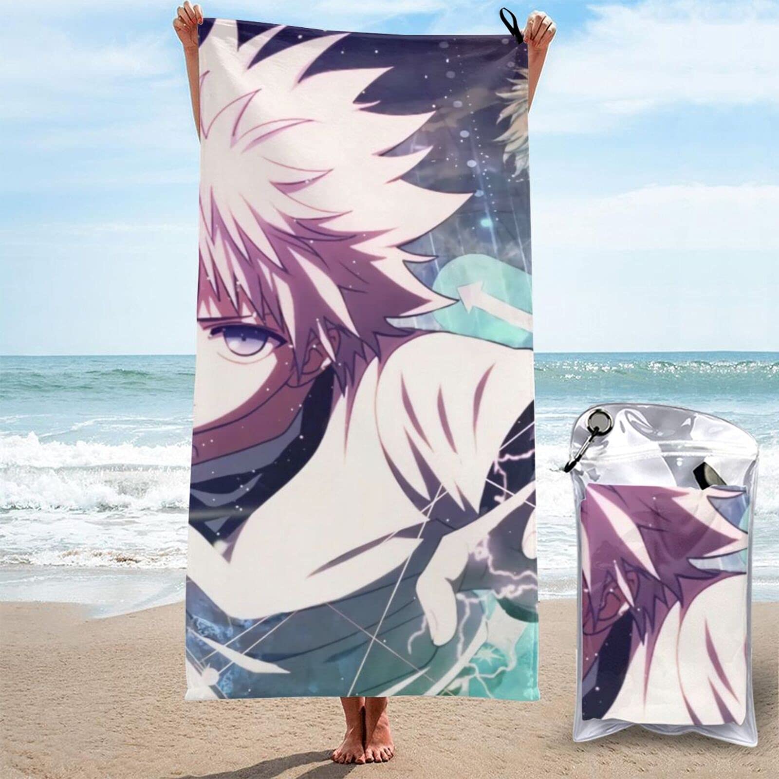 Amazon.co.jp : Hunter×hunterハンター×ハンター キルア＝ゾルディック 速乾ビーチタオル : ホーム＆キッチン