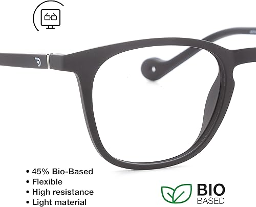 Miniatura 5 de lentes de lectura de presbicia para lectores anti luz azul para hombres y mujeres. Toque de goma, patillas flexibles y lentes antirreflectantes.