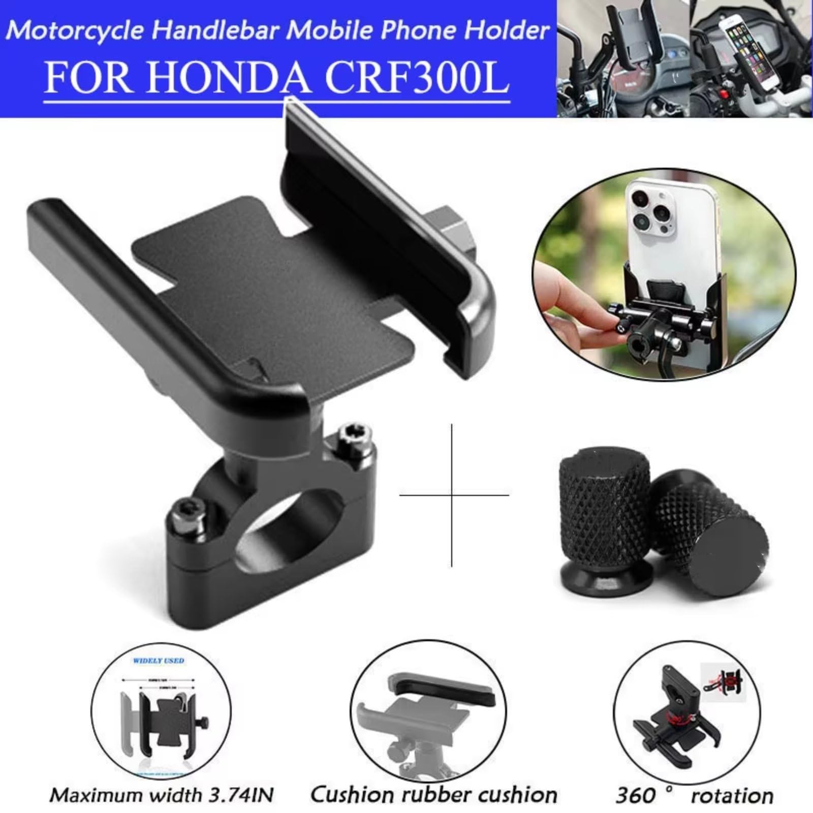 Supporto Per Telefono Moto Per CRF300L Per CRF300 Per Rally Moto Manubrio Supporto Cellulare Supporto GPS(E)