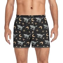 Mens Boxer Shorts St Patricks Day Shamrock Cotton Soft Breathable Underwear Woven Boxer Briefs Button Fly S-XXL