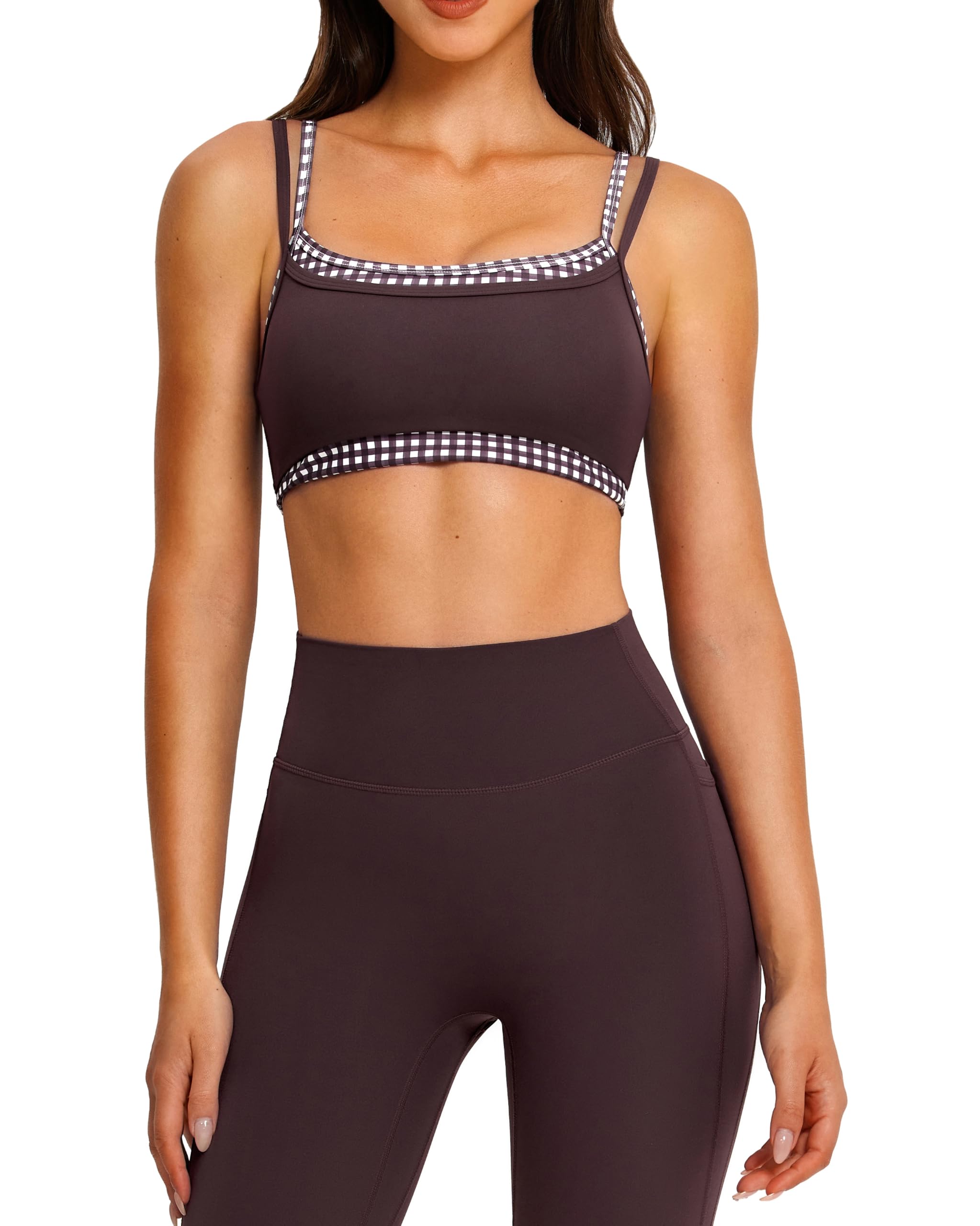 Photo 1 of OMKAGI Women's Workout Set - Sports Bra & Leggings