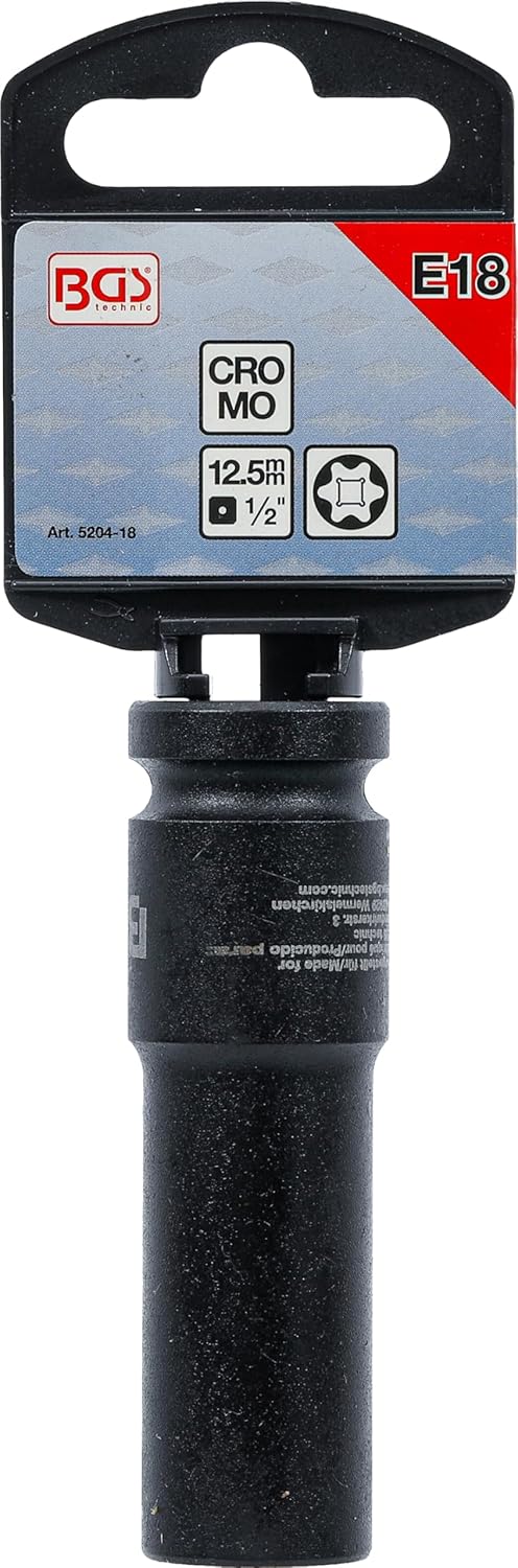 BGS 5204-18 | Impact Socket E-Type, deep | 12.5 mm (1/2") Drive | E18
