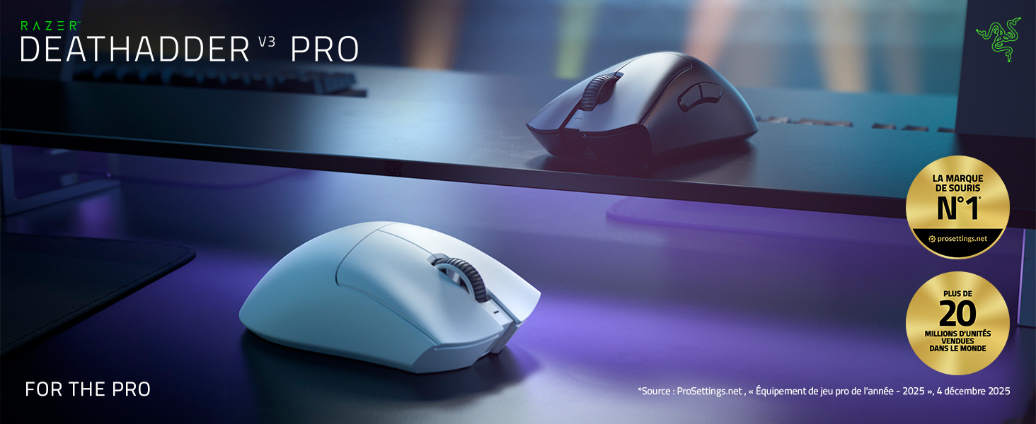 Razer DeathAdder V3 Pro - Souris Gaming Esports Ergonomique sans