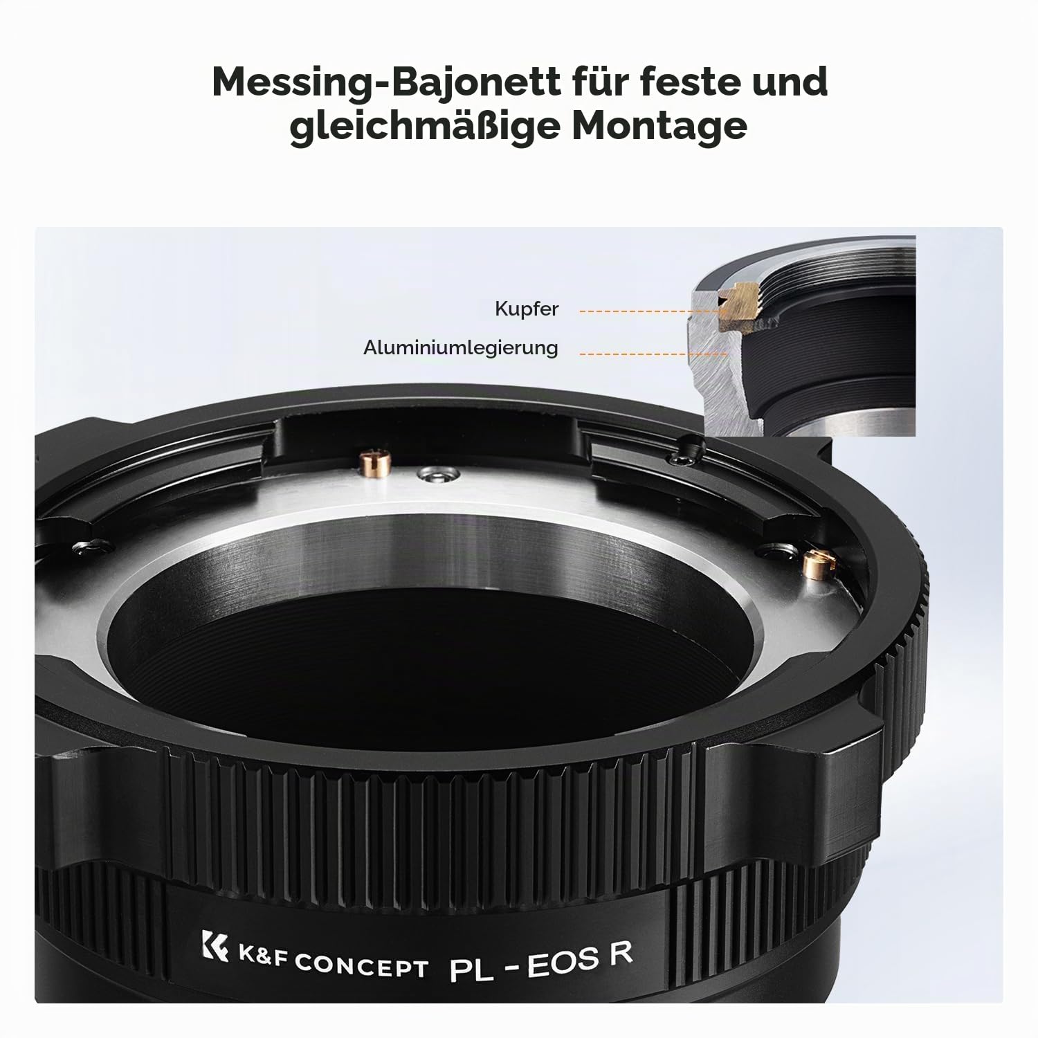 K&F CONCEPT PL-EOSR Objektivadapter, kompatibel mit PL Objektivkonverter