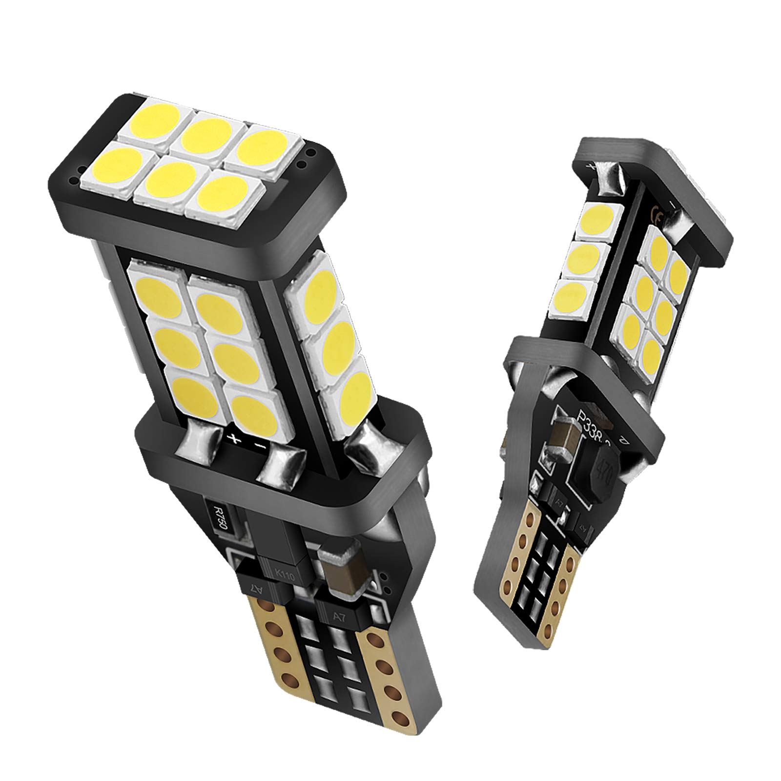 921 LED Bulbs, 912/T15 LED Bulb, Reverse Light, Back Up Light, 6000K White, 360-degree Illumination, Non-polarity, Error-free