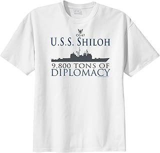 Men's CG 67 USS Shiloh 9,800 tons of Diplomacy Short Sleeve T-Shirt