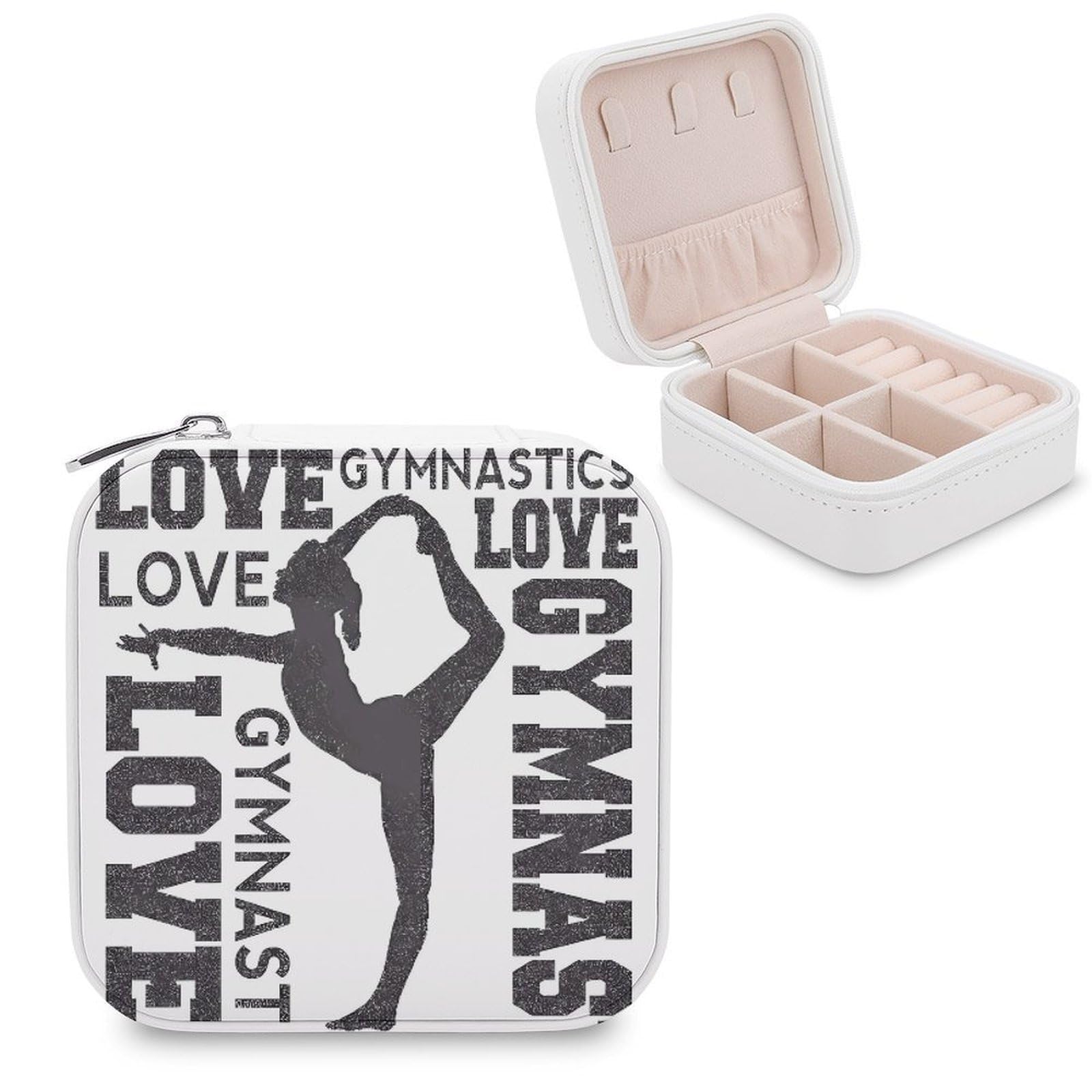 Boîte à bijoux gymnastique cuir PU étui rangement voyage