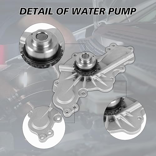 Miniatura 5 de AW6023 Bomba de agua profesional para 2009-2010 EdgeEdge LimitedEdge Sport, Flex, Fusion Sport, Taurus, para MKS Base, MKS EcoBoost, MKX Base, MKZ