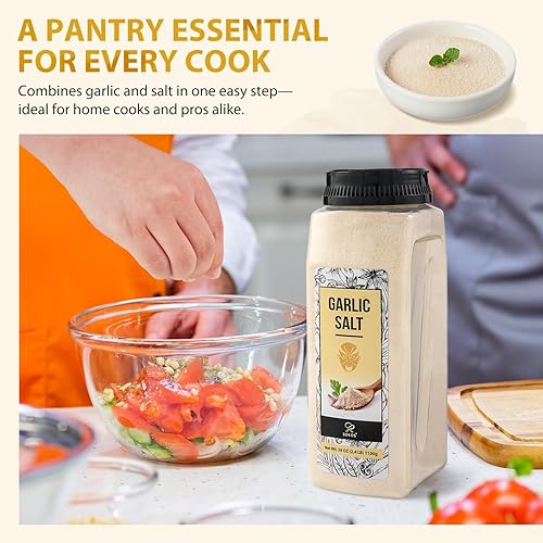 Miniatura 8 de Soeos Sal de Ajo 38.8 onzas (1.1 kg), Sal de Ajo a Granel, Condimento Sin GMO, Sin Gluten, Ideal para Añadir Sabor a Sopas, Panes, Vegetales, Carnes