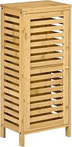 kleankin Mobiletto Bagno Sottolavabo con Armadietto 2 Ante, Mobile Sottolavadino a Piedistallo in Legno con Mensola Regolabile, 60x30x60cm, Grigio