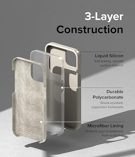Miniatura 7 de Ringke Funda de silicona compatible con iPhone 14 de 6.1 pulgadas, funda de silicona de alta calidad, suave, delgada, ligera, a prueba de golpes,