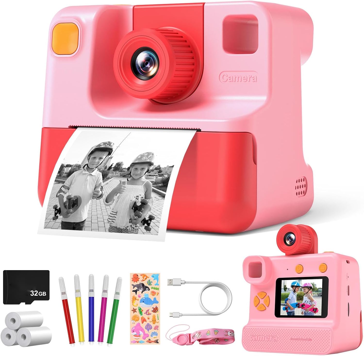 Thermisch papier, 6 rollen voor kindercamera, instant print, thermische printerpapiervullingen 2,2 inch x 12,7 m Thermisch papier, 6 rollen voor kindercamera, instant print, thermische printerpapiervullingen 2,2 inch x 12,7 m