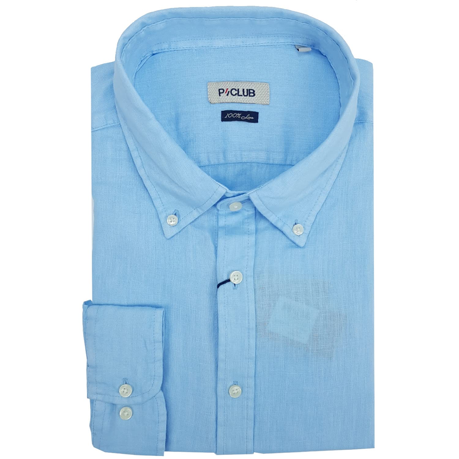 Camisa de hombre de manga larga, 100% puro lino con botón Down Regular Fit de color liso M L XL XXL 3XL