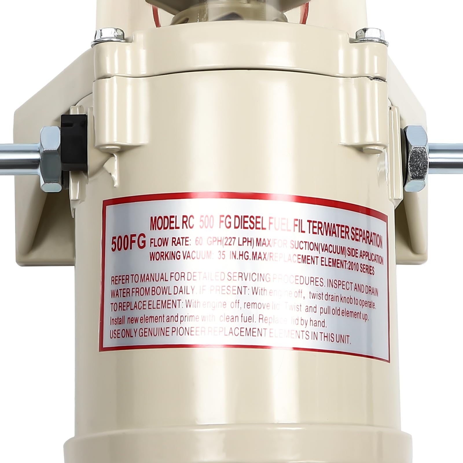 Filtro de combustible diésel, separador de agua 500FG 500FH para combustible diesel, separador de agua y aceite, filtro de agua con perno para motores diesel, barco marino, lancha rápida