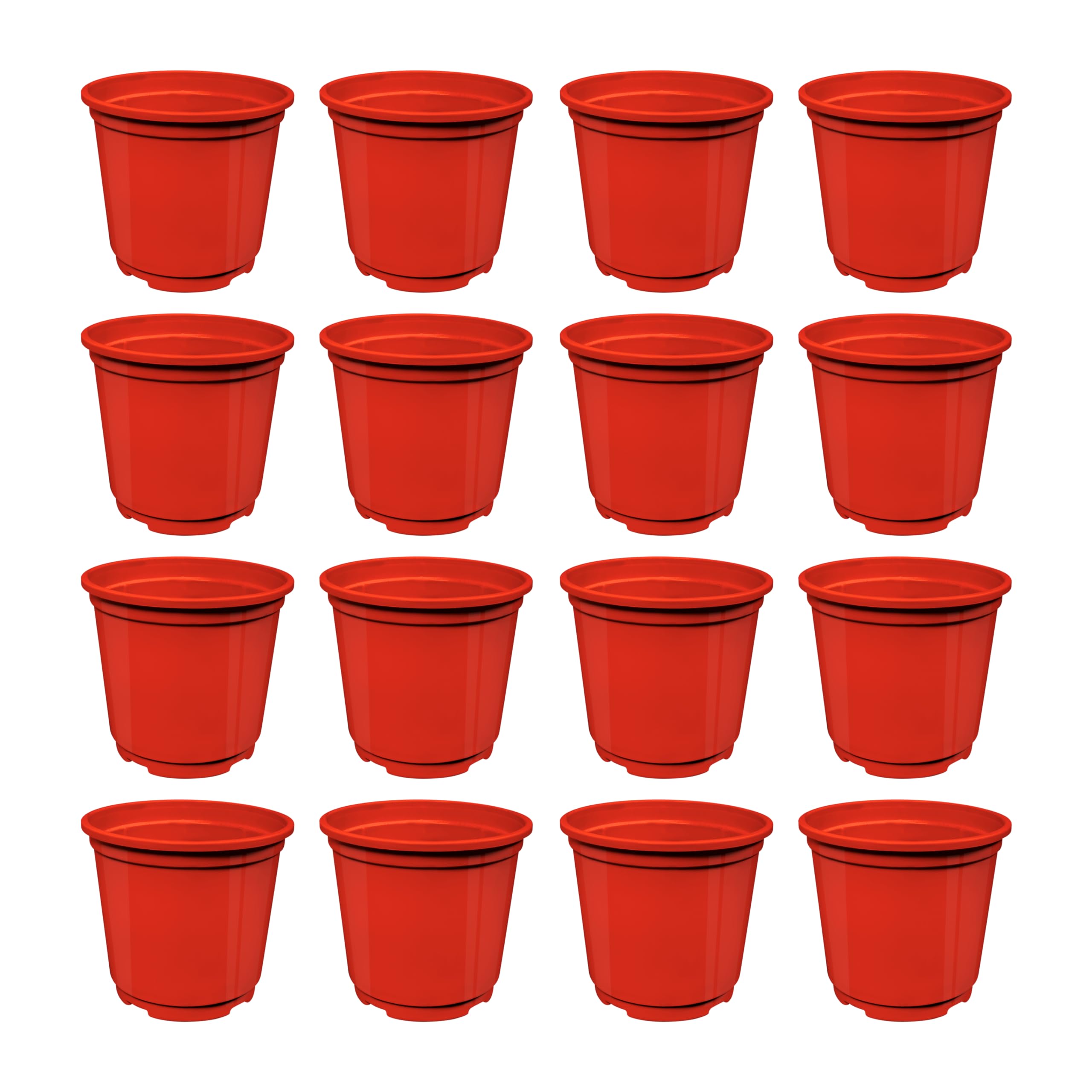 Worketrix® Nursery Pots 6 Inch Plastic Gamla | Gamla Planter | Pots for Home | Plastic Pots | Red Pots for Home| Balcony Flower Pots Indoor Outdoor Living Room Pack of 16 (Red) (B0BYWDHRW6) Amazon Price History, Amazon Price Tracker