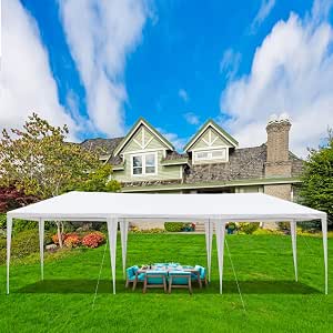10x30 Ft Party Tent With 8 Removable Sidewalls - Outdoor Gazebo For Wedding, Backyard, Camping, Events