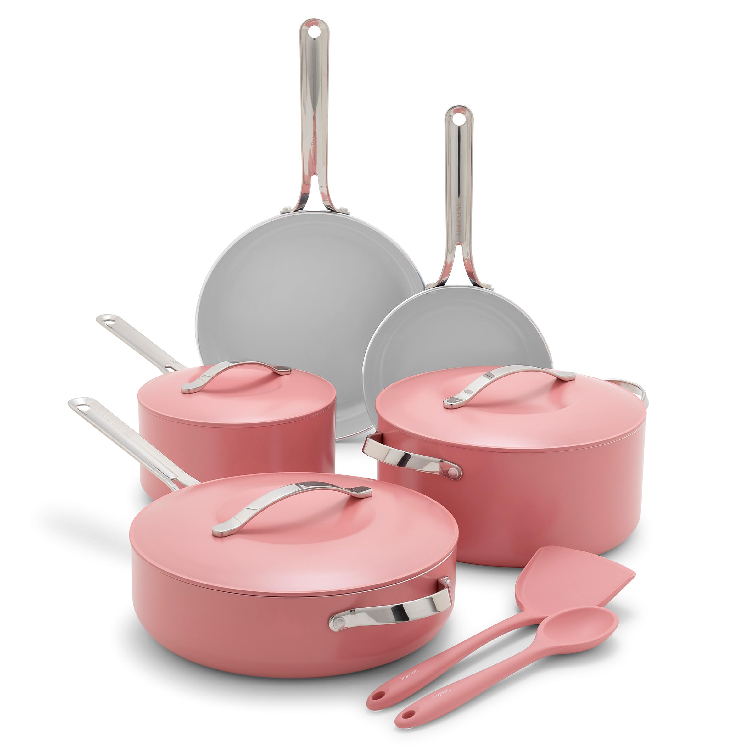 Nova 10-Piece PFAS-Free Ceramic Nonstick Cookware Set, Coral