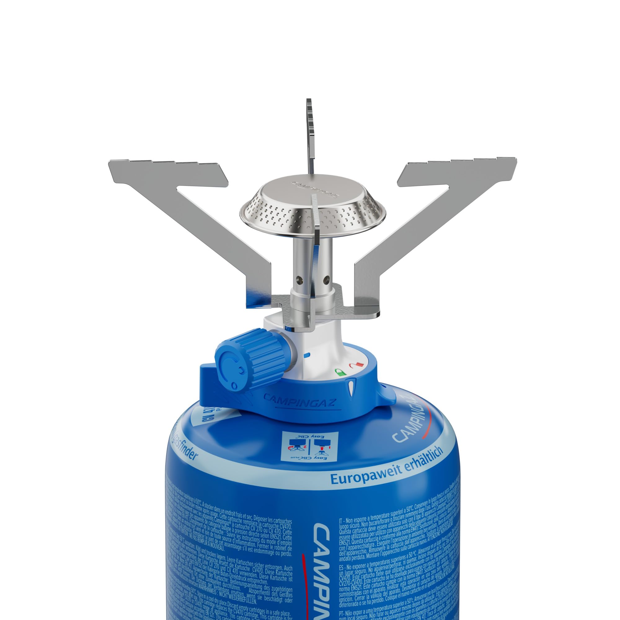 Campingaz Combo Camping Connect Herd & 2 x CV 470 Gaskartuschen | Mit Easy Clic Anschluss und Dual Lock Funktion | Leichter Einzelbrenner | High Power 1250W | Für Camping, Festivals & Wandern