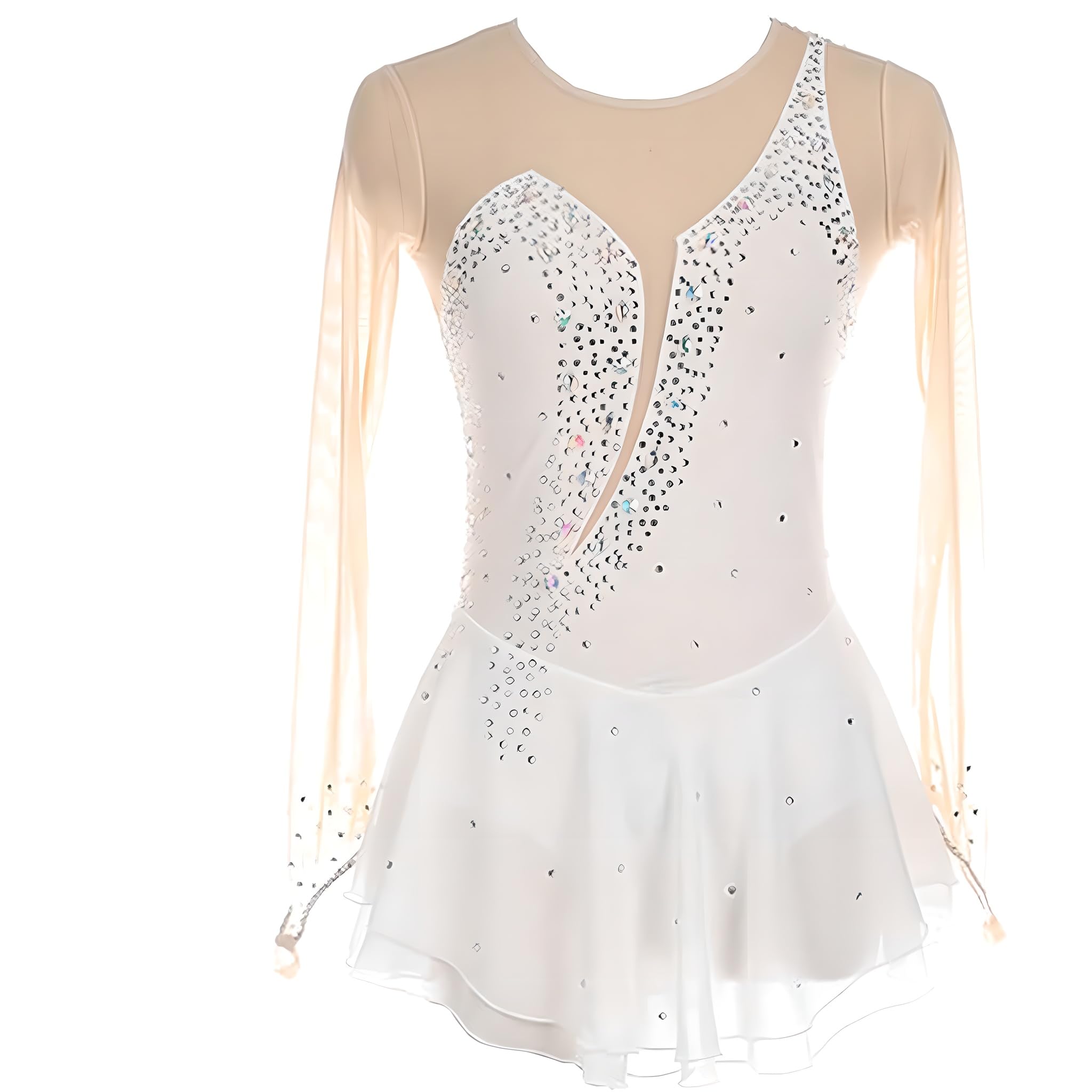 Vestito da pattinaggio artistico su ghiaccio, abiti da pattinaggio a rotelle per donne, vestiti per pattinaggio su ghiaccio per ragazze