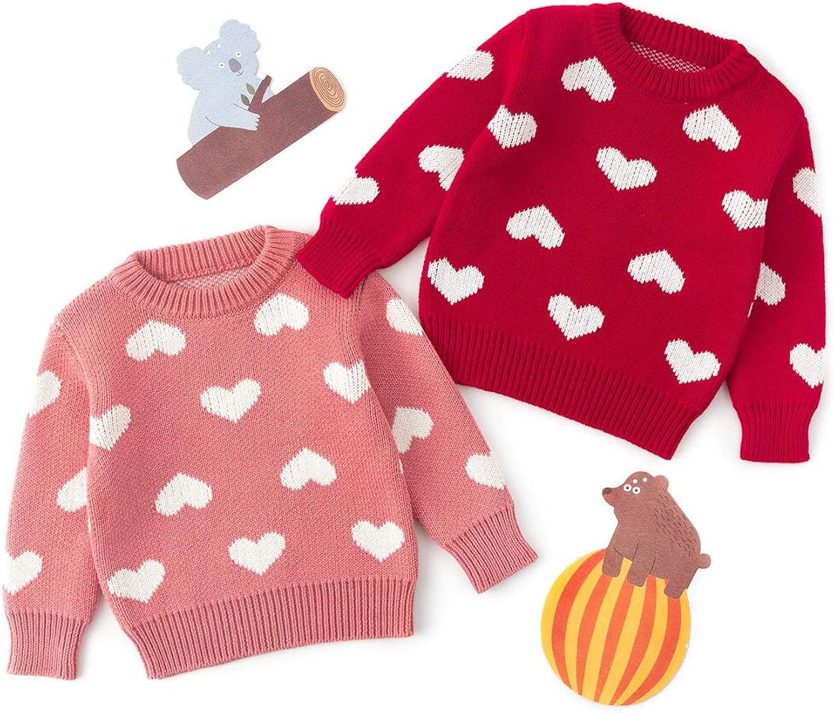 Simplee kids Baby Pullover Sweater Heart Knit Sweater Coat for Autumn Fall and Winter 3M-3T: Clothing, Shoes & Jewelry