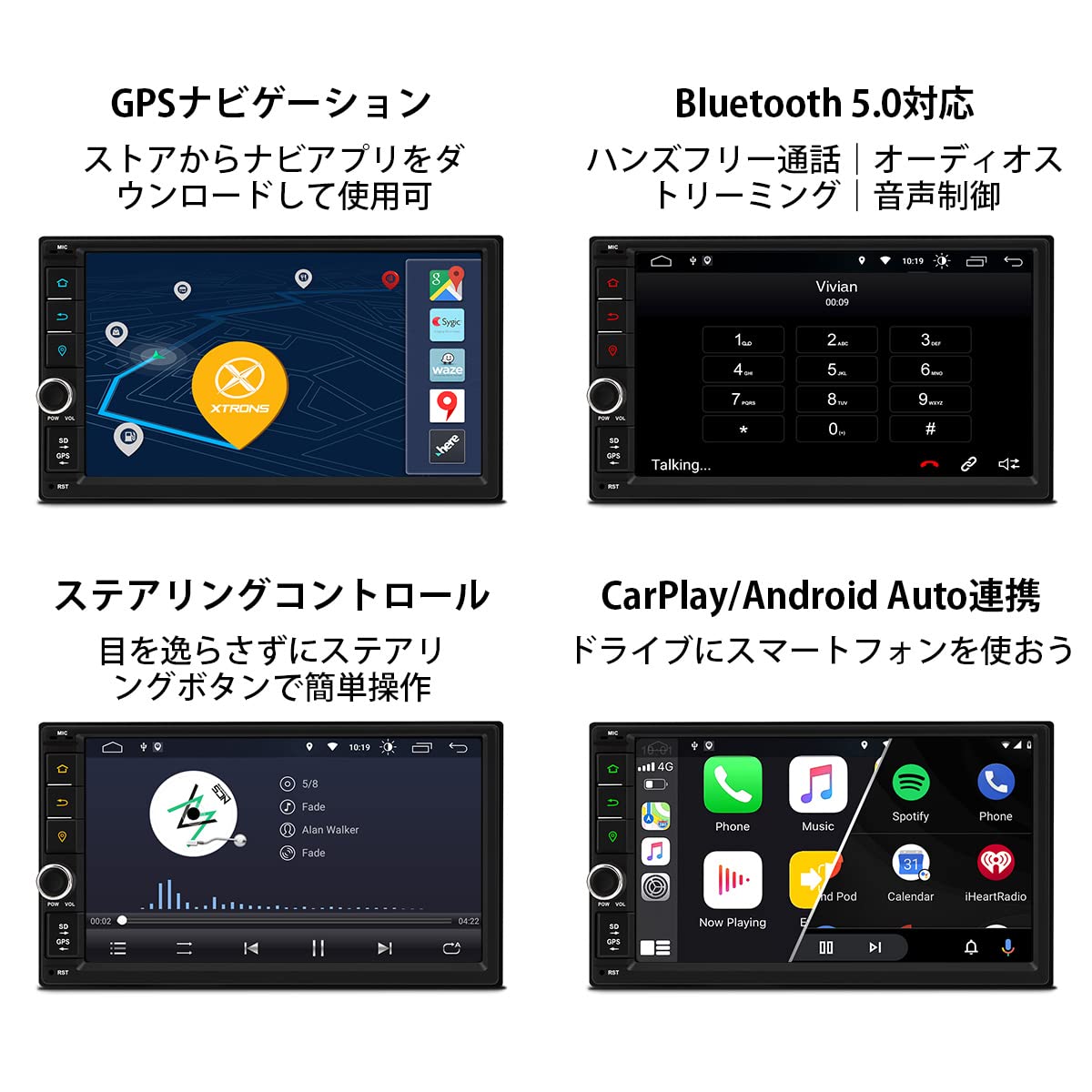 Amazon.co.jp: カーナビ 2din XTRONS Android10.0 車載PC 
