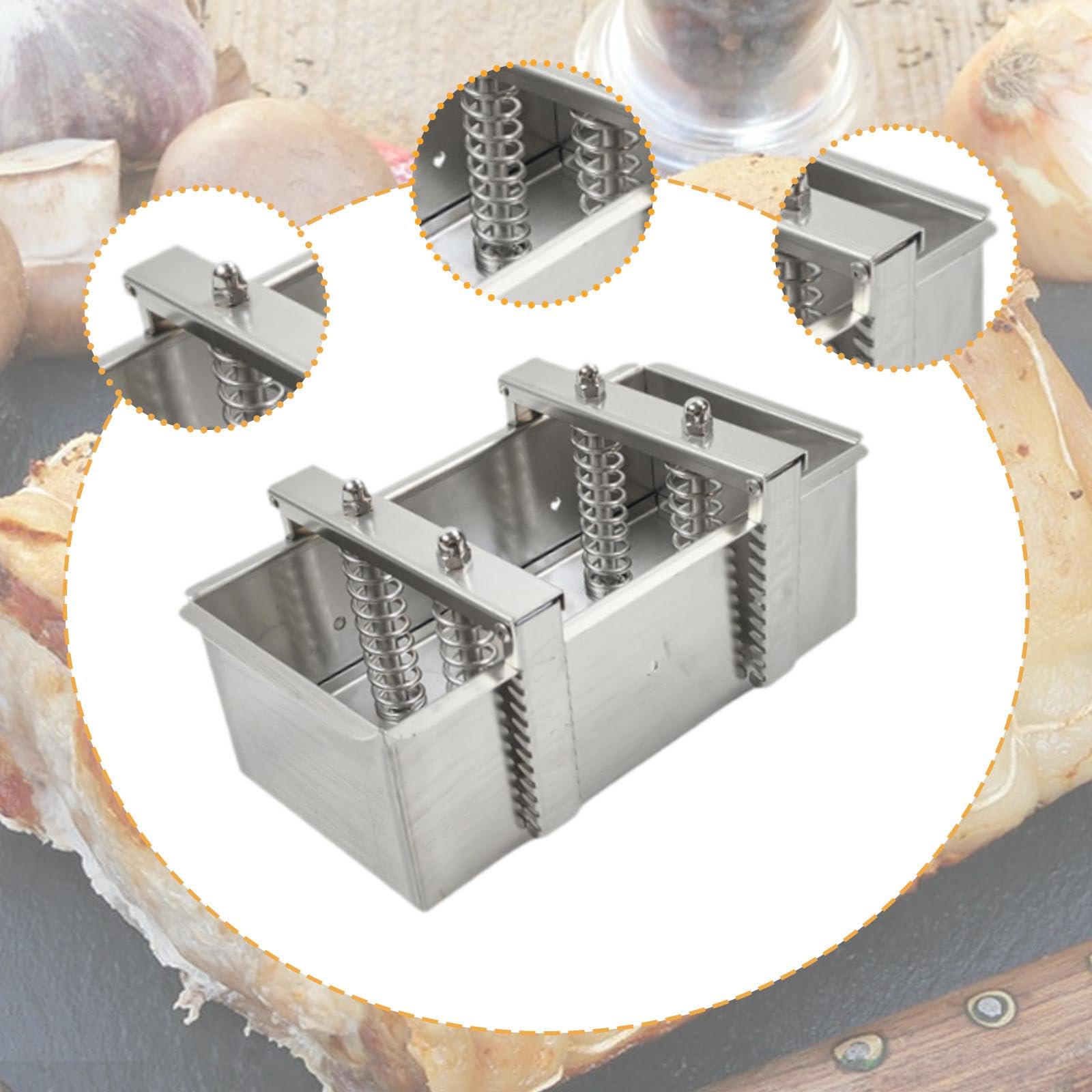 Fleischformer für Rindfleisch, rechteckig, für die Zubereitung von hausgemachtem Fleisch, z. B. für Hamburger und Restaurant-Rindfleisch, Style B