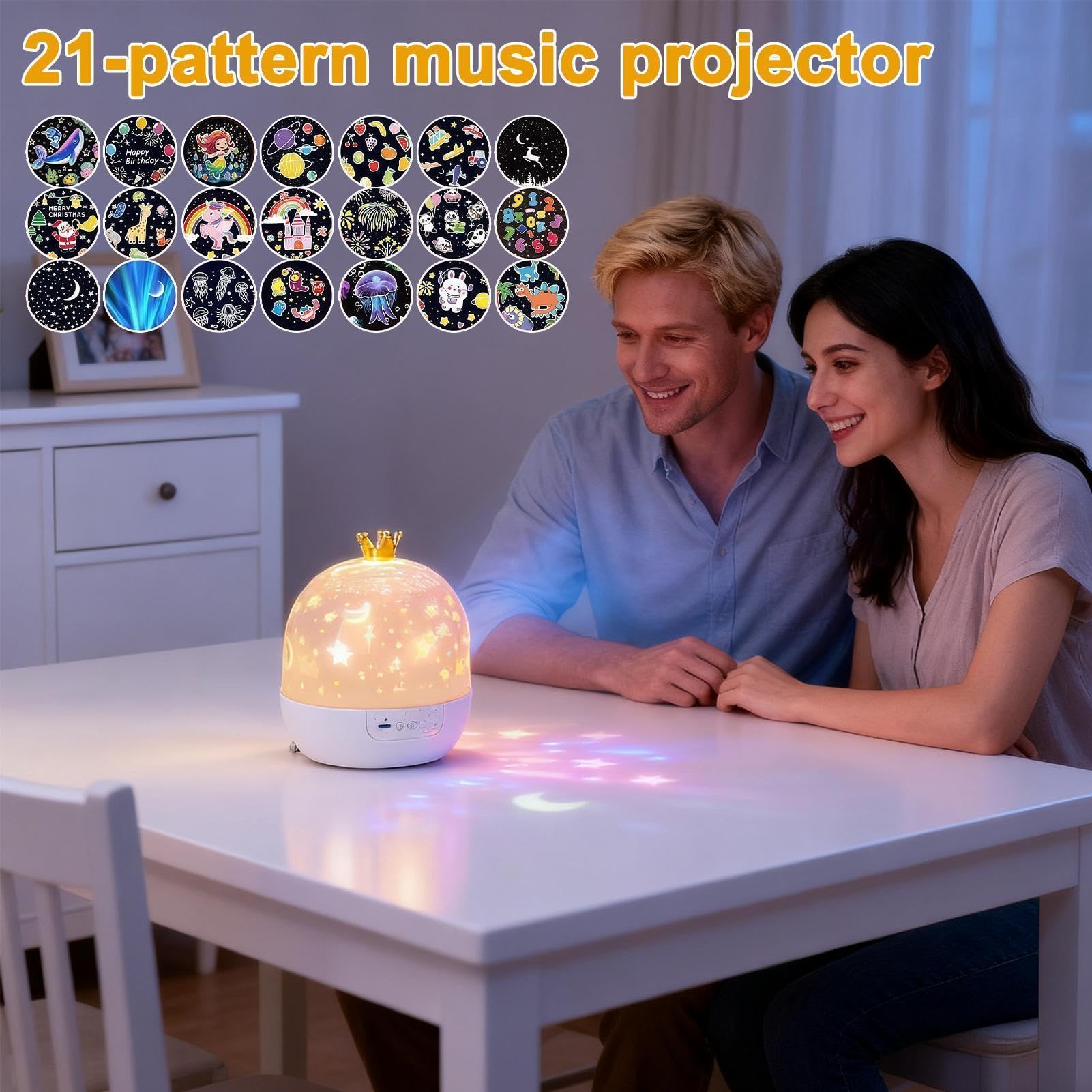 Gwiaździsta niebiańska kula – projektor lampki nocnej do sypialni