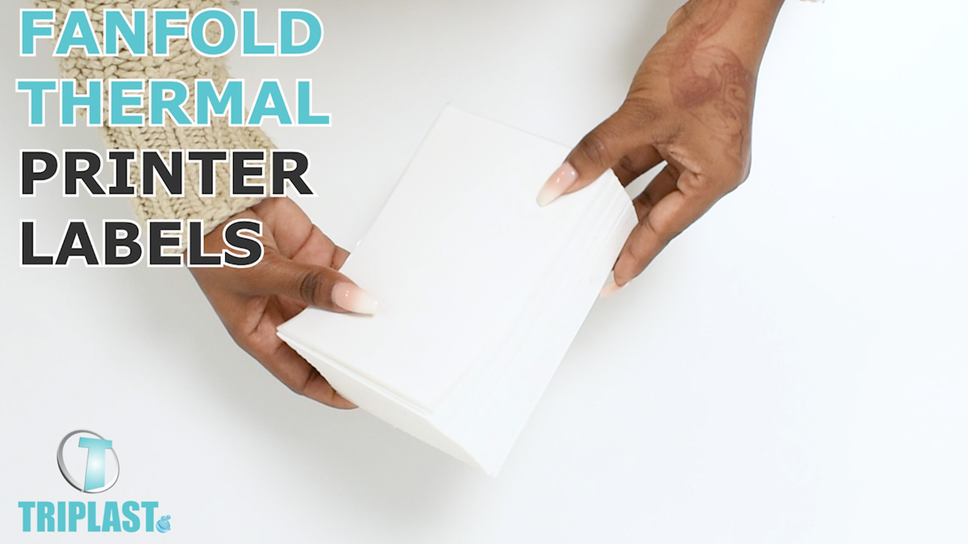 4" X 5" White - Thermal Transfer Labels - Fanfold - 5000 Labels/Case